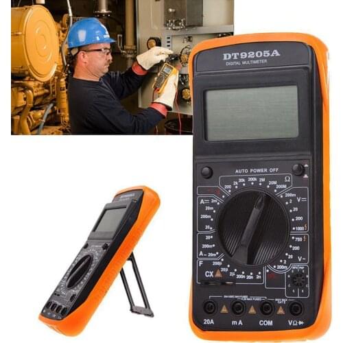 DT9205A Digital Multimeter LCD AC/DC Ammeter Resistance Capacitance Transistor Tester Diagnostic-tool VEH61