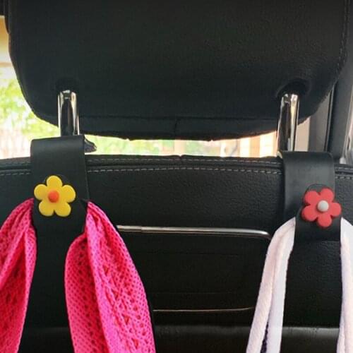 Car Headrest Hook Cartoon Seat Back Hanger Holder Vehicle Organizer for Handbags Purses and Grocery Bags