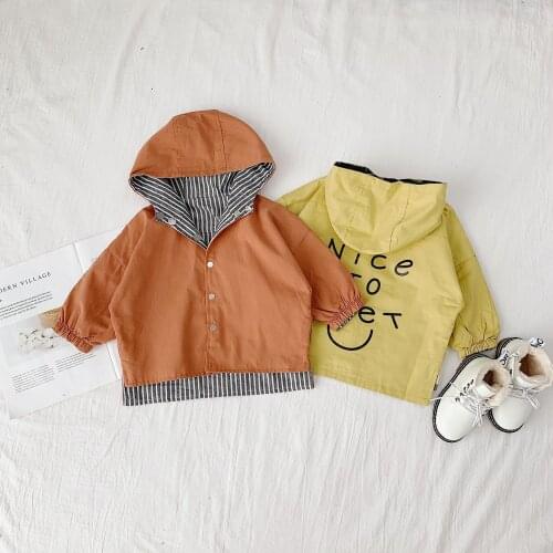 Children Clothing 2019 Autumn New Baby Boy Girls Casual Jackets Toddler Long Trench Coats Kids Plaid Both Positive Negative Coat