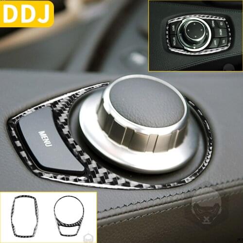 For BMW 6 Series M6 E63 E64 2004 2005 2006 2007 2008 2009 2010 Car Armrest Radio Console Button Frame Trim Carbon Fiber Stickers