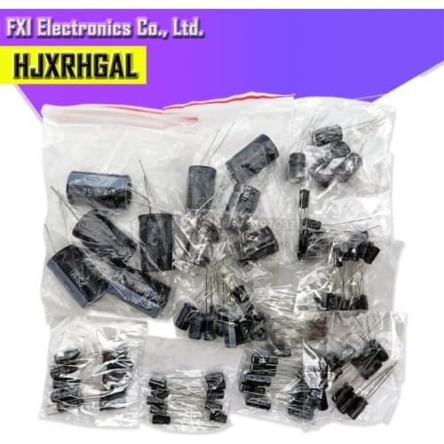 120pcs/lot 15 value Electrolytic Capacitors 50V 1uF-2200uF Sample Kit Radial Electrolytic Capacitor Assortment Set 2.2UF 4.7UF