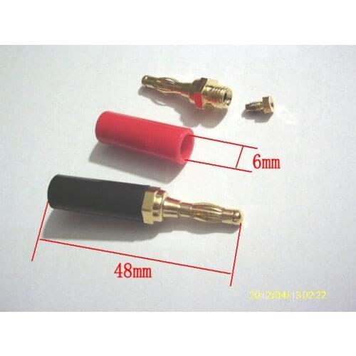20PCS Insulated 4MM copper Banana Plug to BINDING POST Speaker Amplifiers New