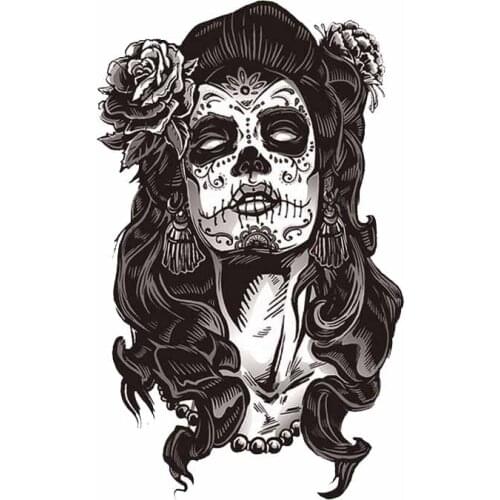 PLAY COOL Creative Female Sugar Skull Car Sticker Automobiles Motorcycles Exterior Accessories PVC Decals for Toyota Honda Lada