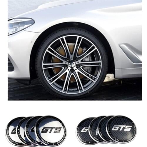 For Porsche Cayenne Macan Volkswagen Golf Lamando Maserati Auto Accessories GTS logo Car Wheel Center Hub Cap Stickers Styling