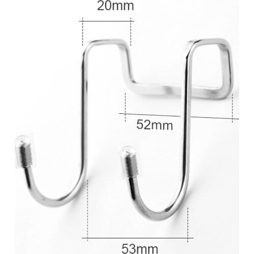 Kitchen Tools Double S Shape Hook Stainless Steel Storage Hangers For Door Bathroom towel hanging Organizer Accessories