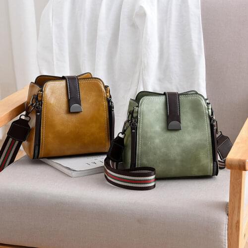 Small bag handbags 2021 new fashion all-match tide Korean soft leather portable bucket bag ladies shoulder messenger bag
