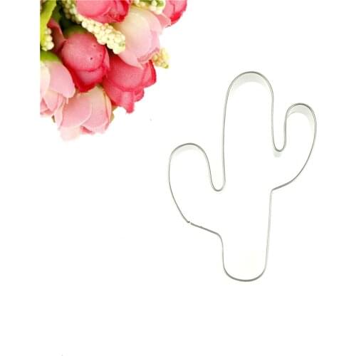 Stainless Steel Cactus Moldes Cupcake Chocolate Mould DIY 7.5*5.3cm Metal Cookie Cutter Kitchen Fondant Cake Decor Tools