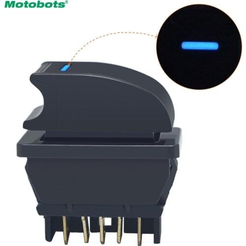 MOTOBOTS New Universal 5pins Car Power Window Switch 12V/24V 20A with Illumination Blue LED Light #HQ2945
