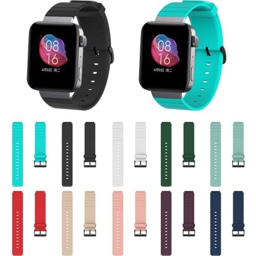 Soft Silicone Watch Band for Xiaomi Mi Smart Watch 18mm Sport Replacement Strap for Xiaomi Mi Watch Band Bracelet Wristband