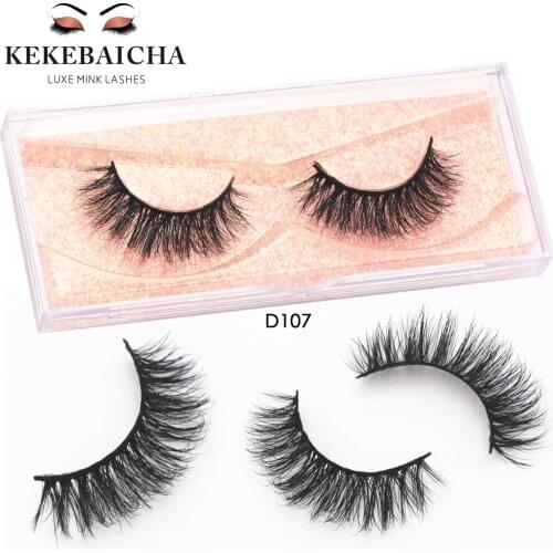 KEKEBAICHA Eyelashes Mink Eyelashes Crissross Cruelty Free 3D Mink Lash Mink Lashes Soft Natural Long Eyelashes D107 Makeup Lash