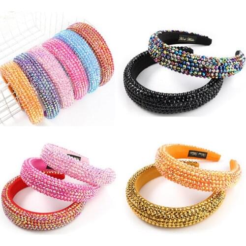 Multicolor Acrylic Sponge Headband Women Girl Sparkly Hairbands Gift for Love Friend Fashion Hair Accessories
