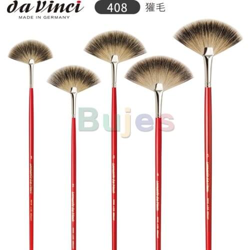 Da Vinci 408 Series Professional Watercolor Brush, Badger Hair Fan-shaped Brush, Oil Painting Acrylic Gouache Painting Brush