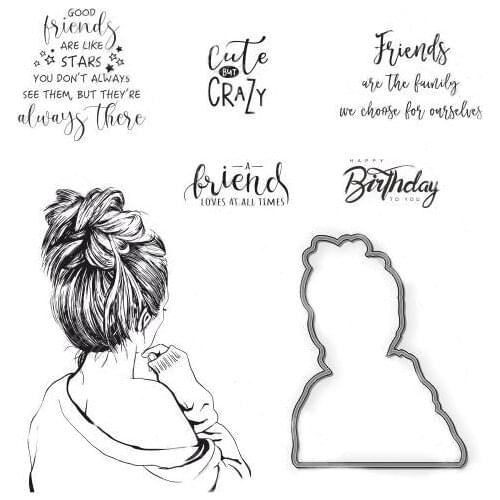 Girl Transparent Clear Silicone Stamp/Seal for DIY scrapbooking/photo album Decorative clear stamp B0142