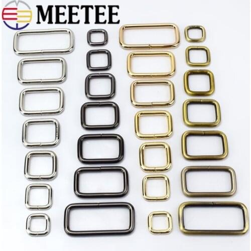 30pcs Rectangle Leather Buckles Metal Webbing Belt Ribbon Buckle Clasp Handbag Strap Clip Adjuster DIY Hardware Accessories F4-5