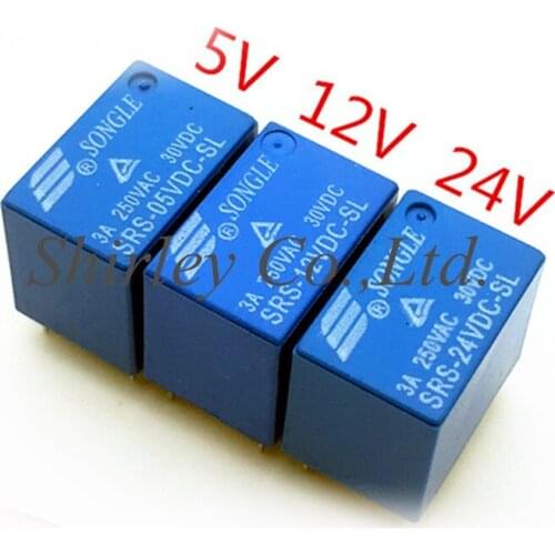 SRS-05VDC-SL SRS-12VDC-SL SRS-24VDC-SL 4100 Blue 5V 12V 24V 6PIN Power Relays 100% New origina