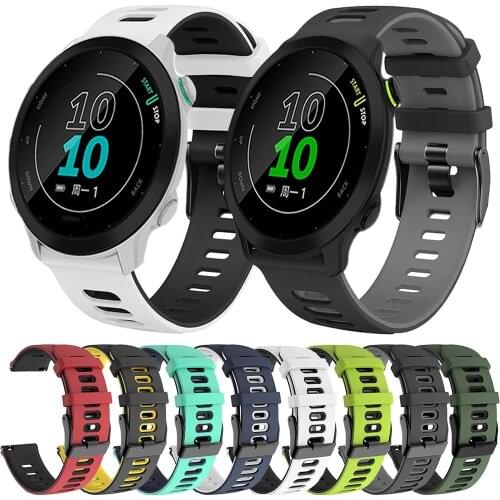 20mm Watchband For Garmin Forerunner 55 158 Band 245 245M 645 Smartwatch WristBand Sports Silicone Strap Bracelet Accessories