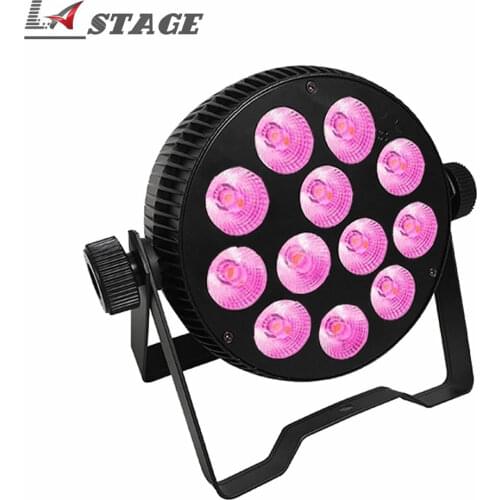 Pro Stage Christmas Light LED DJ Equipment Lighting Par RGBW 12x18W 6in1 LED Flat Mega Slim Par For Wedding