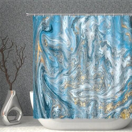 Irregular Marble Stripes And Abstract Line patterns Shower Curtains Waterproof Polyester Fabric Bathroom Curtains For Home Decor