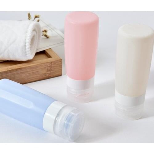 Silicone refillable bottle, squeeze bottle, silicone emulsion travel bottle, empty cosmetic container storage bottle