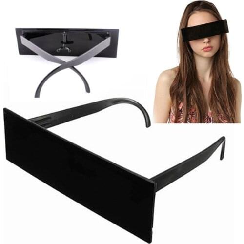 New Fancy Glasses Props Censorship One-piece Black Eye Covered Bar Internet Sunglasses for Costume Xmas Party Cosplay