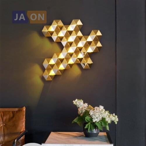 LED Postmodern Golden Stainless Steel LED Lamp LED Light Wall lamp Wall Light Wall Sconce For Bedroom Corridor