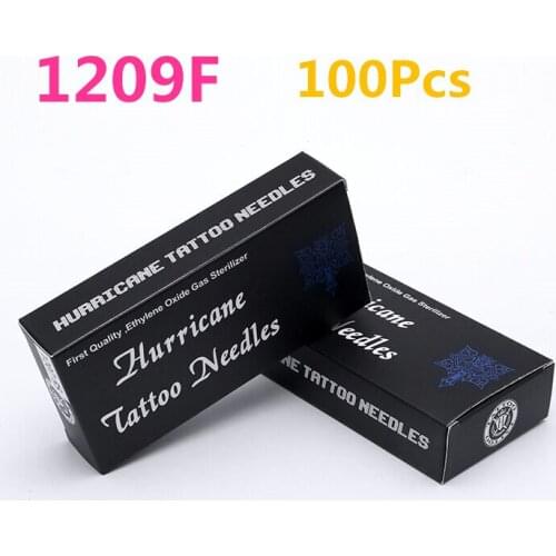 Tattoo Needles and Disposable Tubes 1209F 100PCS/lot Hot Sale Professional Flat Tattoo Needles Disposable Tattoo Needles Size