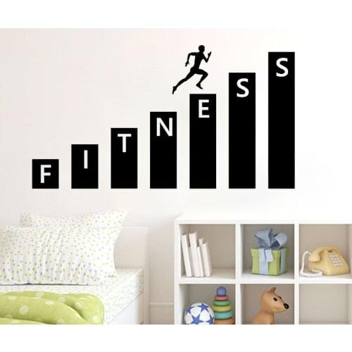 Fitness Gym Wall Decal Vinyl Sticker Art Decor Bedroom Design Mural Interior Decoration Living Room Bedroom Wallpaper Decals