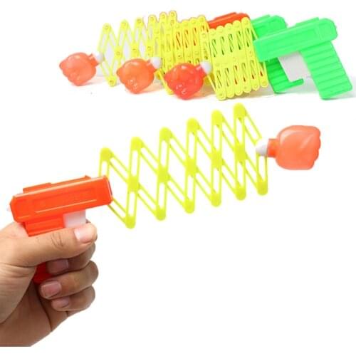 Retractable Fist Shooter Trick Toy Gun Funny Child Kids plastic Party Festival Gift For fun Classic Elastic Telescopic Fist Toy
