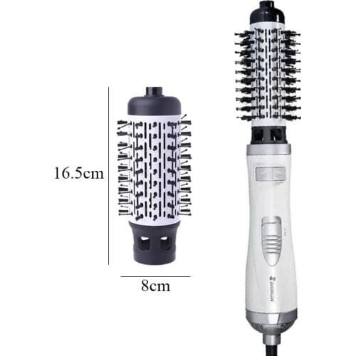 3 in 1 Interchangeable Comb Automatic Rotating Electric Hair Straightener Brush Hair Curler Hair Dryer Hot Air Bursh Hair Styler