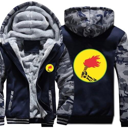 ZAIRE FLAG democratic republic of the congo Hoodies Camouflage sleeve Pullover Winter Jacket Sweatshirts Long Sleeve Coat