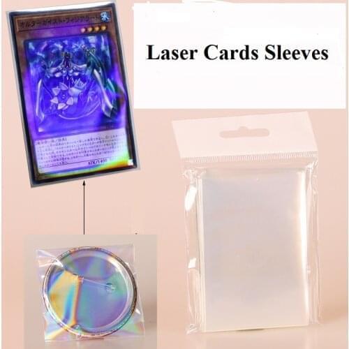 100Pcs/lot Laser Rainbow Hologram Clear Cards Sleeves Shinning Gaming Holographic Card Cover for Star Idol Cards Album Post Card