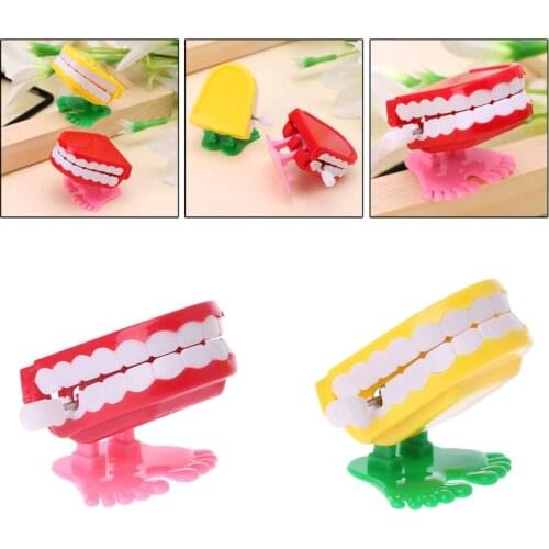 2pcs Denture Educational Toys Dentist Desktop Decoration Prank Game Clockwork Jumping toy