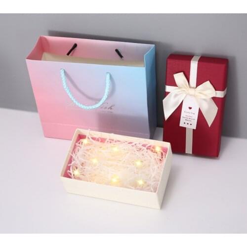 2pcs Gradient Box Gift Box Ramadan Decoration Candy Box for Eid Mubarak Hajj Ramadan Party Muslim Event Party Favors Decorations