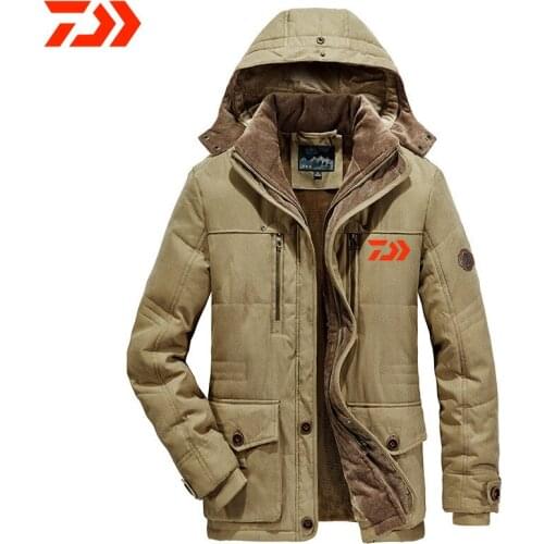 2021 New DAIWA DAWA Fishing Clothing Autumn Winter Waterproof Warm Fishing Jackets Men Fleece Thick Outdoor Fishing Shirts M-6XL