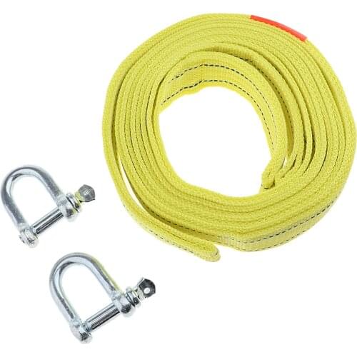 5 Tons Car Tow Cable Towing Strap Rope with Hooks Heavy Duty 13 Ft Emergency Towing Rope Easy To Use