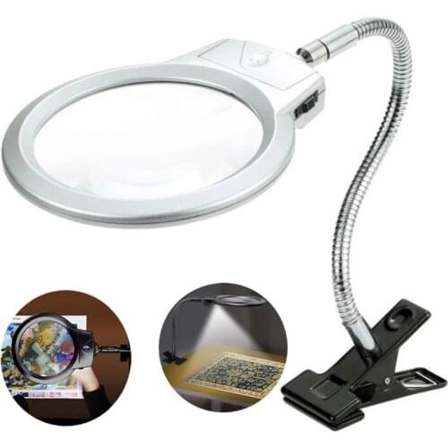 5D Diamond Painting Magnifying Glass LED Lamp for Diamond Art with 4X and 6X LED Magnifying Glass Diamond Painting Tools