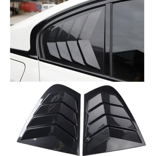 Car Carbon Fiber Rear Door Window Triangular Trims For-BMW 3 Series 320I 2016-2019