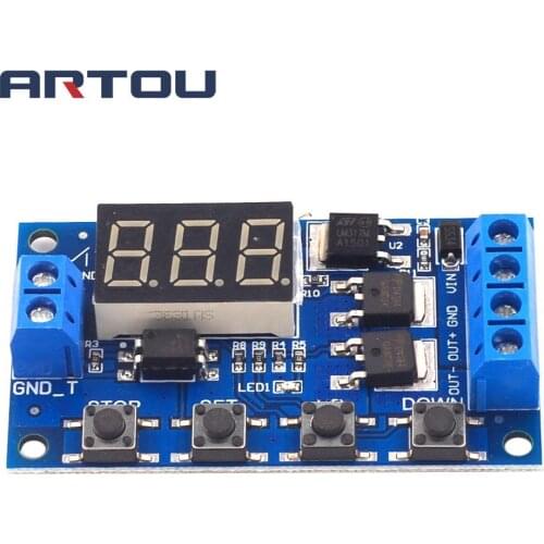 DC 12V 24V Dual MOS LED Digital Time Delay Relay Trigger Cycle Timer Delay Switch Circuit Board Timing Control Module DIY