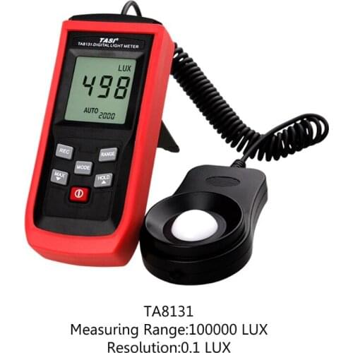 TA8131 Digital Light Meter 100000Lux Lux/FC LCD Luxmeter Luminometer Photometer