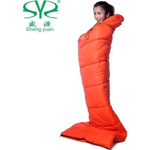 Door sleeping bag cotton flannel in autumn and winter of ultralight backpacking can be spliced adult envelope type 1.8kg