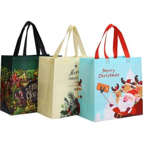 2020 Newest Plum Blossom Printing Eco Shopping Bag Foldable Reusable Tote Folding Pouch Travel Non-woven Bathroom Storage Bag