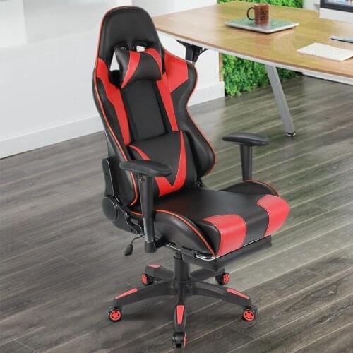 WCG Gaming Chair PVC Household Armchair Ergonomic Computer Office Chairs Lift And Swivel Adjustable Footrest Office Chairs HWC