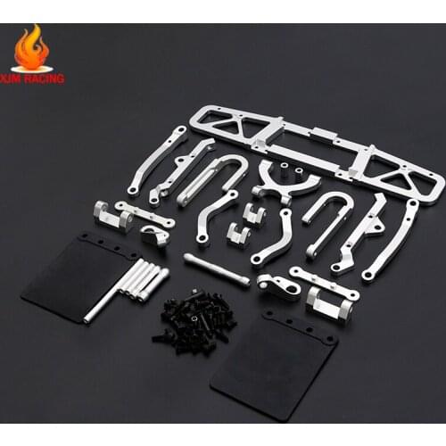 CNC Metal Rear Bumper Set Fit 1/5 HPI Rofun Baha Kingmotor Rovan Baja 5B 5T 5SC Rc Car Racing Toys Parts