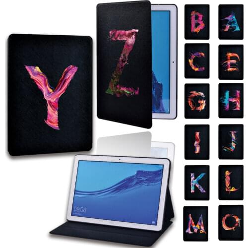 2019 Ultra Slim Leather Stand Shell Cover Tablet Case for Huawei MediaPad T3 8.0/T3 10 9.6 Inch/T5 10 10.1 Inch + Free Stlyus