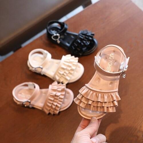 Summer Sandals for Girls Children Shoes Baby Soft-soled Beach Shoes Princess Sandals Open-toed Casual Shoes