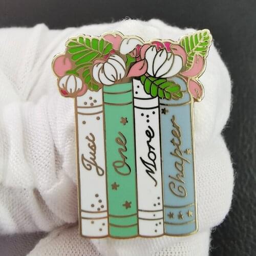 Literature bookworm pin