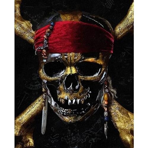 MaHuaf-A1382 Pirates of the Caribbean painting by numbers on canvas DIY digital wall movie picture for living room home decor