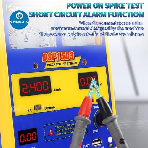 Mechanic DPS Series Digital DC Power Supply 15V 3A 5A Four High-precision Current Digital Display to Charge Mobile Phone/Tablet