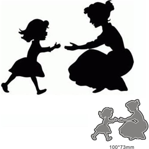 Metal cutting dies cut die mold Mom and baby decoration Scrapbook paper craft knife mould blade punch stencils dies