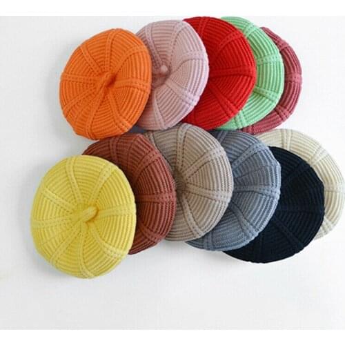 Cutey Toddler Baby Girls Children Headgear Warm Winter Knit Beret Kids Hat Cap winter hat beret